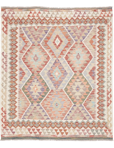 Kilim 161x188 Cm Kilim Afghanistan Lana Cardata A Mano