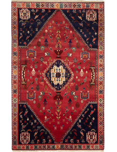 Rug Shiraz Persia maroon yellow 177x280