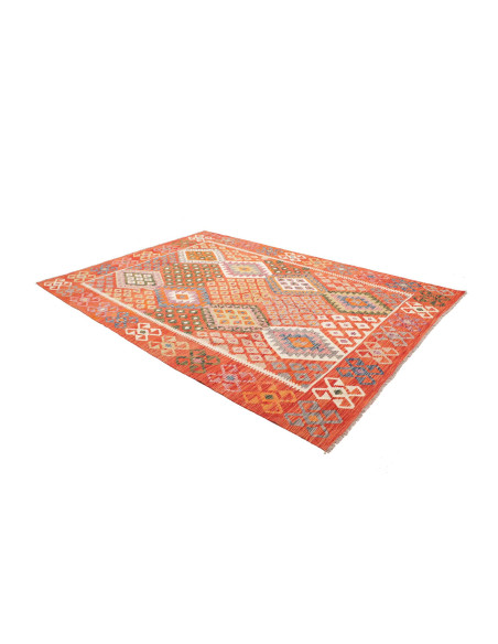 Kilim 209x298 Cm Afghan Kilim In Hand-carded Wool And Cotton