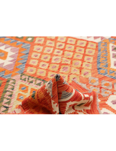 Kilim 209x298 Cm Afghan Kilim In Hand-carded Wool And Cotton
