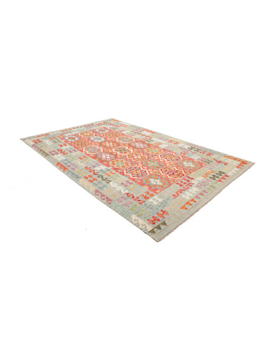 Kilim 209x309 Cm Afghan Kilim, Hand-carded Wool With Cotton