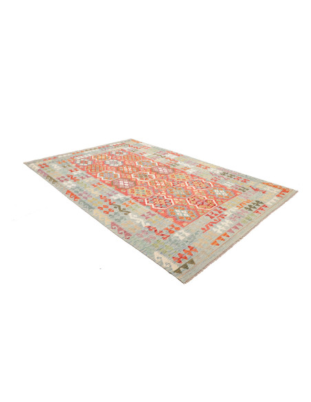 Kilim 209x309 Cm Afghan Kilim, Hand-carded Wool With Cotton