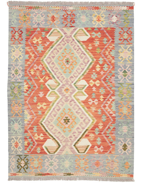 Kilim 123x170 Cm Kilim Afghanistan, Hand-carded Wool And
