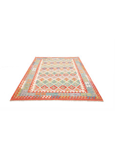 Kilim 170x246 Cm Afghan Kilim, Hand-carded Wool warp: 2
