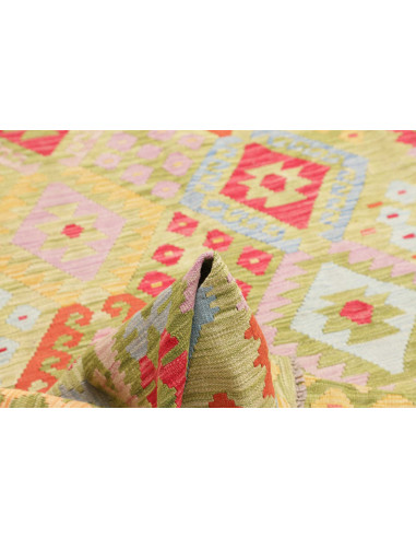 Kilim 182x245 Cm Afghan Kilim, Hand-carded Wool, Cotton