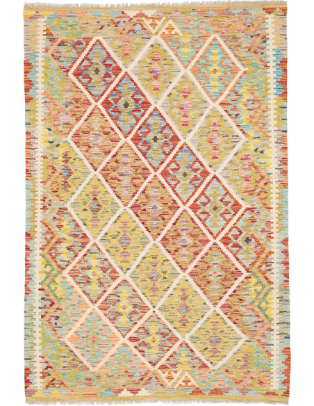 Kilim 124x184 Cm Kilim Afghanistan Hand-carded Wool Cotton