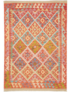 Kilim 126x180 Cm Kilim, Afghanistan, Lana Cardata A Mano