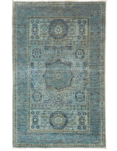 Tappeto Mamlouk Pakistan 79x125 Azzurro Turches