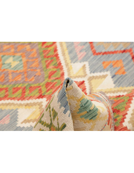 Kilim 149x204 Cm Kilim Afghano, Lana Cardata A Mano, Cotone,