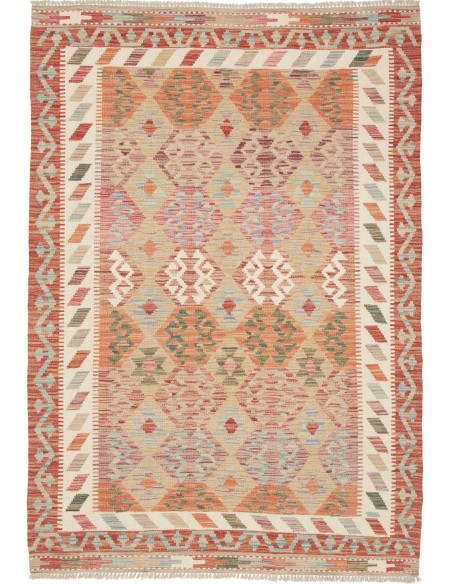 Kilim 127x180 Cm Kilim, Afghanistan, Hand-carded Wool,