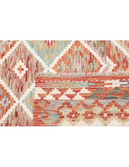Kilim 159x194 Cm Kilim Afghano, Lana Cardata A Mano E