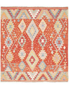 Kilim 146x161 Cm Kilim, Afghanistan, Hand-carded Wool, 0.3