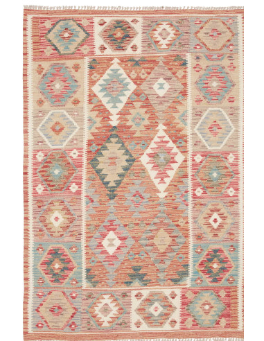 Kilim 104x150 Cm Kilim, Afghanistan, Lana Cardata A Mano