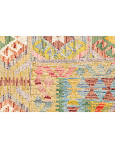 Kilim 121x182 Cm Kilim Afghano, Lana Cardata A Mano, Cotone