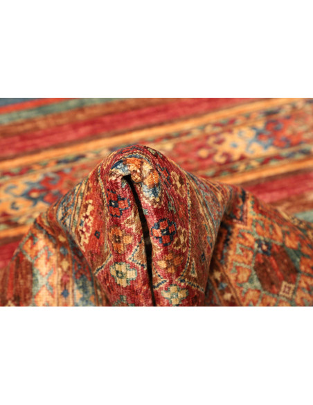 Tappeto Samarkand Pakistan rosso grigio 79x308