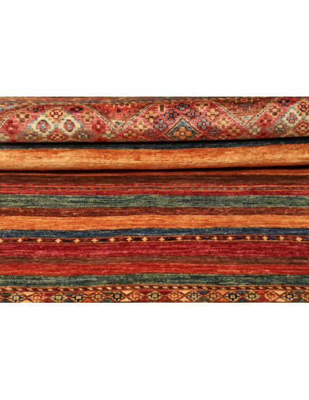 Tappeto Samarkand Pakistan rosso grigio 79x308