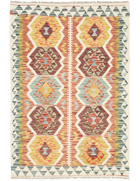 Kilim 98x143 Cm Kilim, Afghanistan, Lana Cardata A Mano