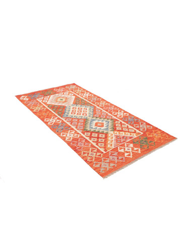 Kilim 103x195 Cm Kilim, Afghanistan, Hand-carded Wool warp: