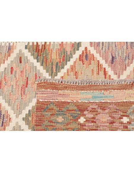 Kilim 100x202 Cm Kilim Afghanistan Hand-carded Wool Cotton
