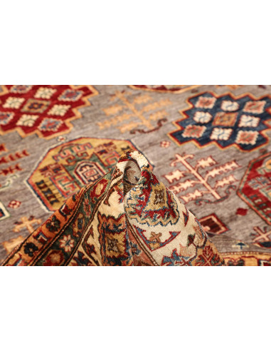 Tappeto Kazak Fine Pakistan marrone grigio 210x307