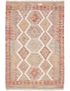 Kilim 98x147 Cm Kilim, Afghanistan, Hand-carded Wool warp: