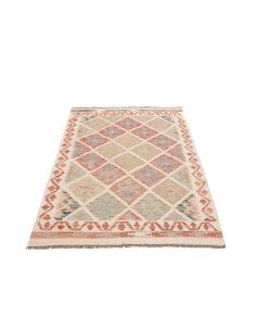 Kilim 99x145 Cm Kilim Afghano, Lana Cardata A Mano, Cotone 2