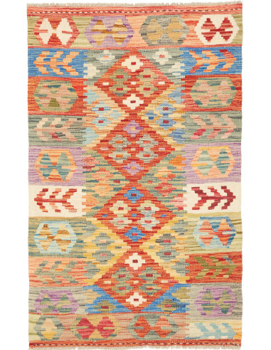 Tappeto Kilim Afghanistan marrone 81x127