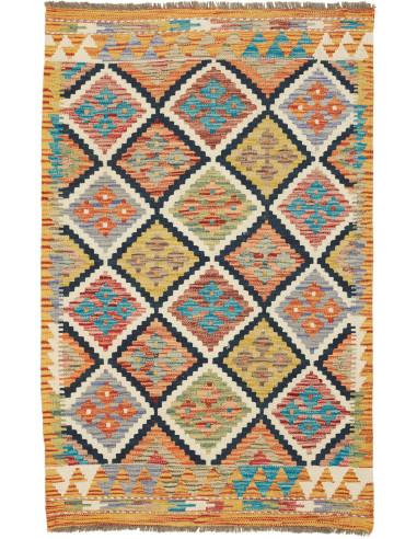 Tappeto Kilim Afghanistan marrone 83x128