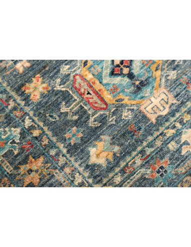 Tappeto Tribal Pakistan azzurro bianco 78x123