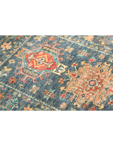 Tappeto Tribal Pakistan azzurro bianco 78x123