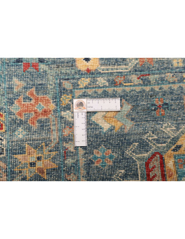 Tappeto Tribal Pakistan azzurro bianco 78x123