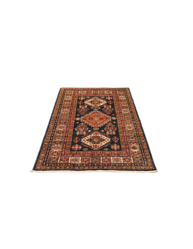Rug Kazak Fine Pakistan maroon grey 98x147