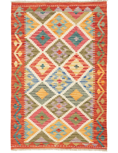 Tappeto Kilim Afghanistan marrone 84x128
