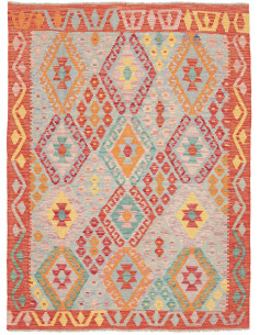 Kilim 129x168 Cm Kilim Afghanistan Lana Cardata A Mano