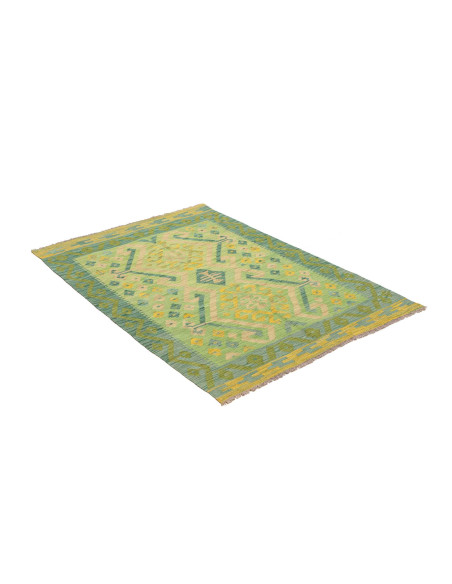 Hand Made Rug Kilim Afghanistan 102x149 Aqua Gr
