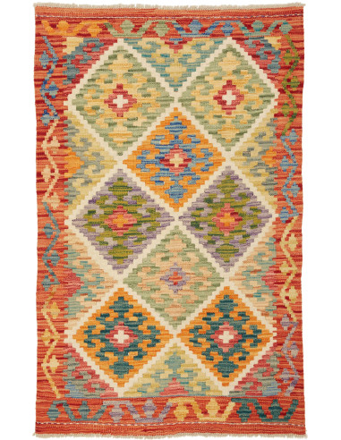 Tappeto Kilim Afghanistan marrone 81x129