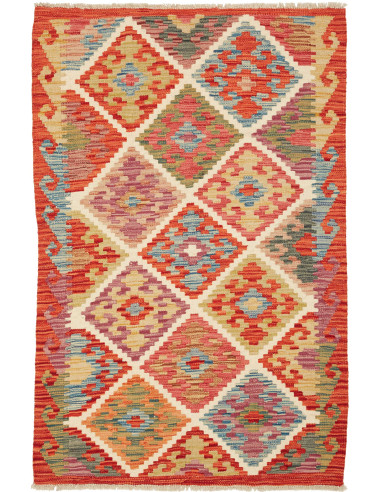 Tappeto Kilim Afghanistan marrone arancione 82x127