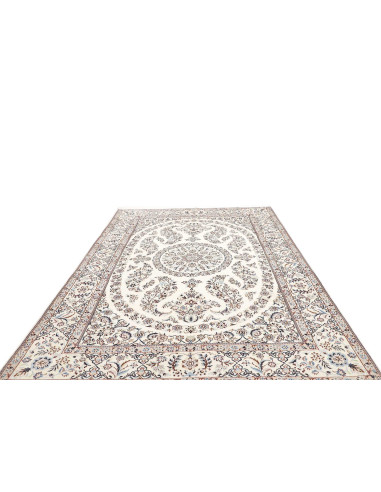 Hand Made Rug Nain 9la Persia 206x308 Cream Blu