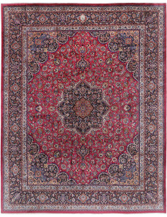 Mashad 390x500 Cm Mashad, Persia, Lana Cardata A Mano