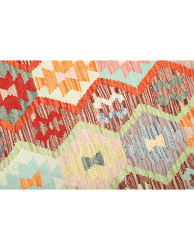 Rug Kilim Afghanistan maroon brown 210x284