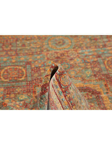 Mamlouk 153x207 Cm Mamlouk, Pakistan, Lana Cardata A Mano