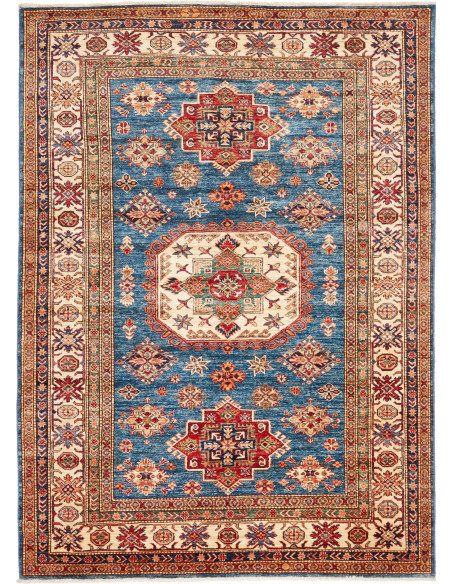 Rug Kazak Fine Pakistan maroon beige 172x240