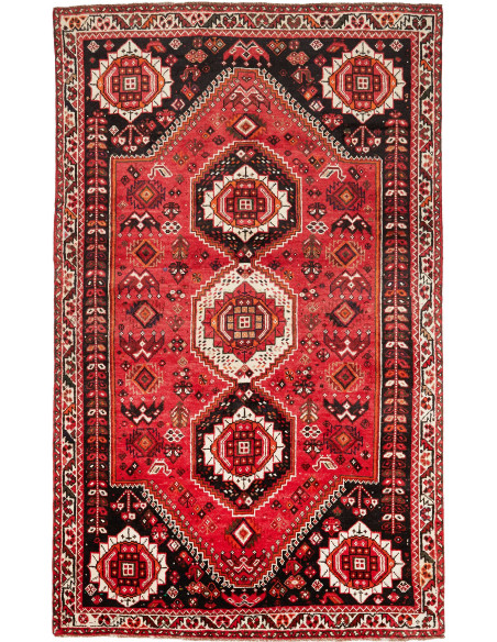 Rug Shiraz Fine Persia maroon yellow 160x267