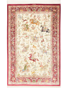 Ghom Seta 133x208 Cm Ghom Seta, Persia, 100% Seta, Ordito In