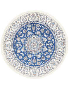 Tappeto Nain Kashmar Persia 200x203 Blu Bianco