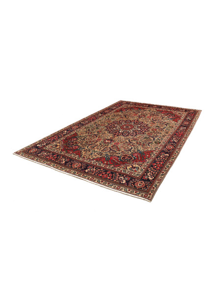 Rug Tabriz Persia maroon grey 210x295