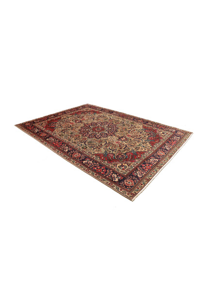 Rug Tabriz Persia maroon grey 210x295