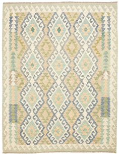 Tappeto Kilim Afghanistan beige bianco 154x199