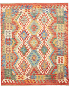 Rug Kilim Afghanistan maroon 157x192