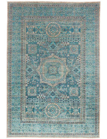 Mamlouk 207x305 Cm Mamlouk, Pakistan, Lana Cardata A Mano,
